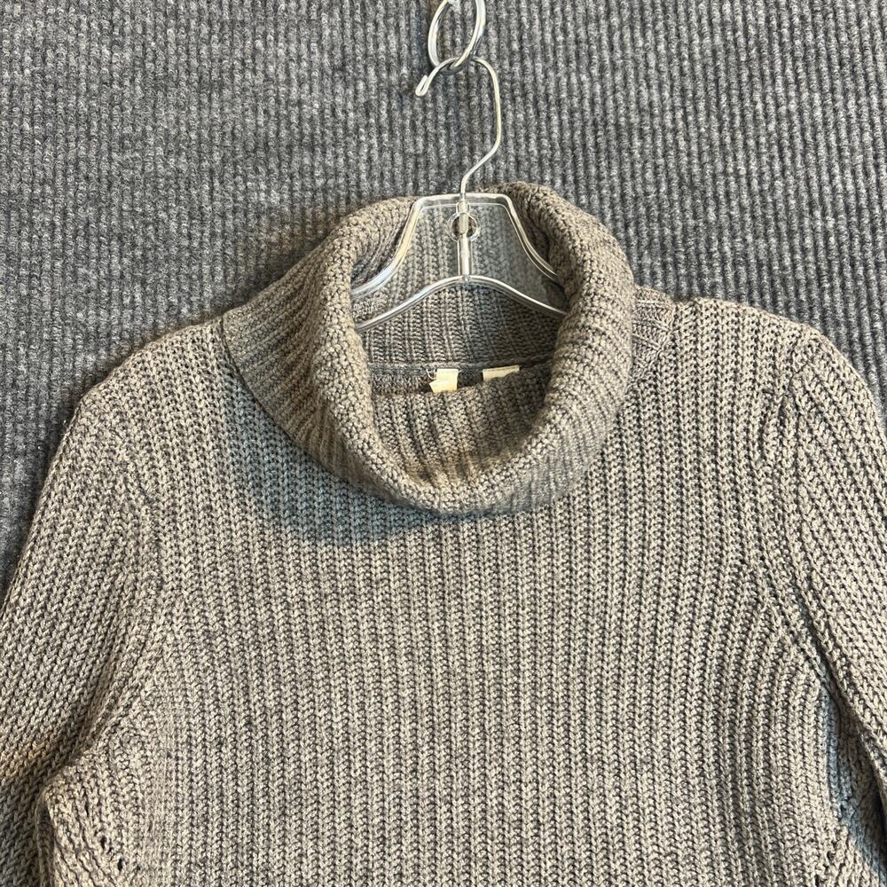 Anthropologie Moth Womens Pullover Sweater Size Small Gray High Low Chunky Knit - Picture 3 of 8